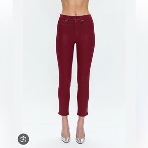 Pistola- MONROE CROP HIGH RISE CIGARETTE CROP - COATED CARNATION size 25